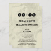 タイプライターの鍵を使った ブライダルシャワーの招待状 招待状 (正面/裏面)