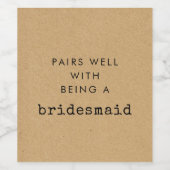 タイプライターは花嫁のメイドと上手に組む ワインラベル (シングルラベル)