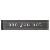 タイプライターを皮肉る引用文はタイポグラフィ デスクネームプレート (正面)