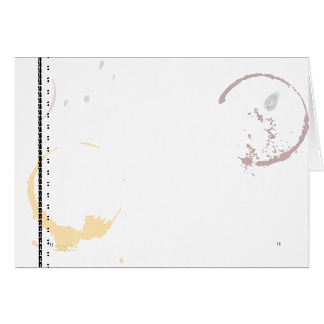 タイプライターアートコーヒーステインカード (正面横)