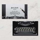 タイプライターエレガントおよびペンライター名刺 名刺 (正面/裏面)