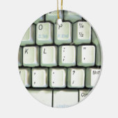 タイプライターキーボード セラミックオーナメント (左)