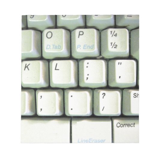 タイプライターキーボード ノートパッド (正面)