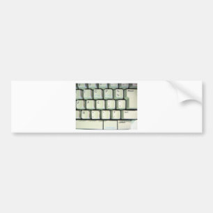 タイプライターキーボード バンパーステッカー