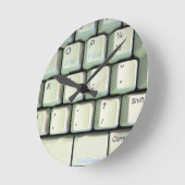 タイプライターキーボード ラウンド壁時計 (傾斜)