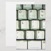 タイプライターキーボード 便箋 (正面/裏面)