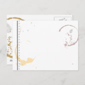 タイプライターグランジコーヒー汚れ葉書テンプレート ポストカード (正面/裏面)