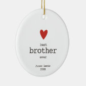 タイプライターパーソナライズされた最高のフォントブラザー セラミックオーナメント (右)