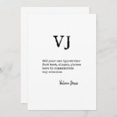 タイプライターフォントテンプレートカスタム – 詩引用文詩 (正面/裏面)