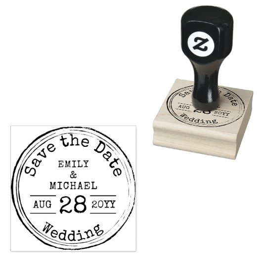タイプライターフォント日付の結婚保存 ラバースタンプ (押印)