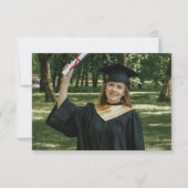 タイプライターフォント&サイン卒業ありがとう サンキューカード (正面)