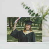 タイプライターフォント&サイン卒業ありがとう サンキューカード (スタンド正面)