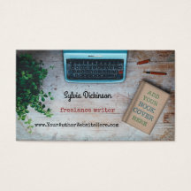 タイプライターフリーランスのライター作家とブックカバー