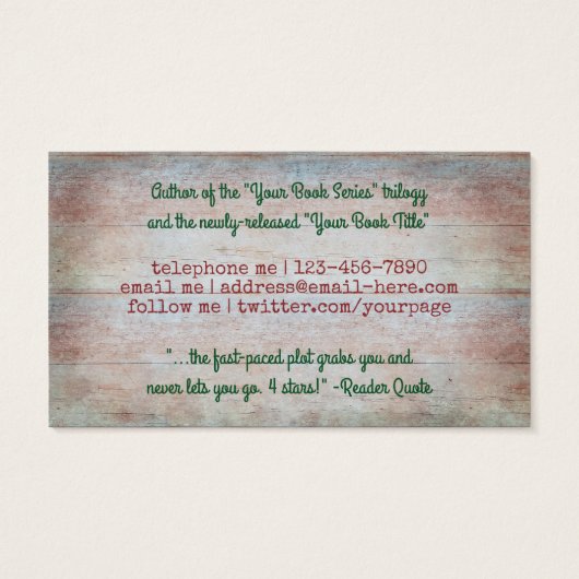 タイプライターフリーランスのライター作家とブックカバー (裏面)