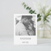 タイプライターミニマルメリークリスマスフォト シーズンポストカード (スタンド正面)