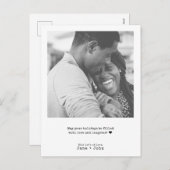 タイプライターミニマルメリークリスマスフォト シーズンポストカード (正面/裏面)