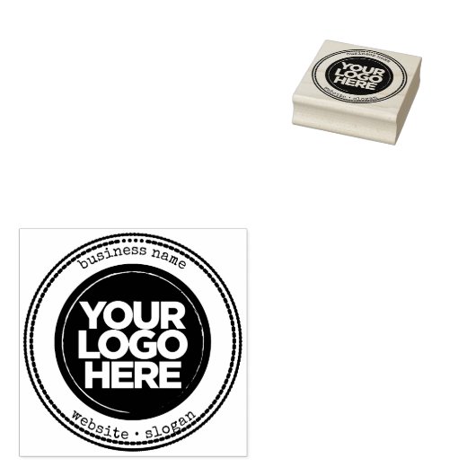 タイプライターミニマルモノグラムのビジネスロゴ ラバースタンプ (押印)