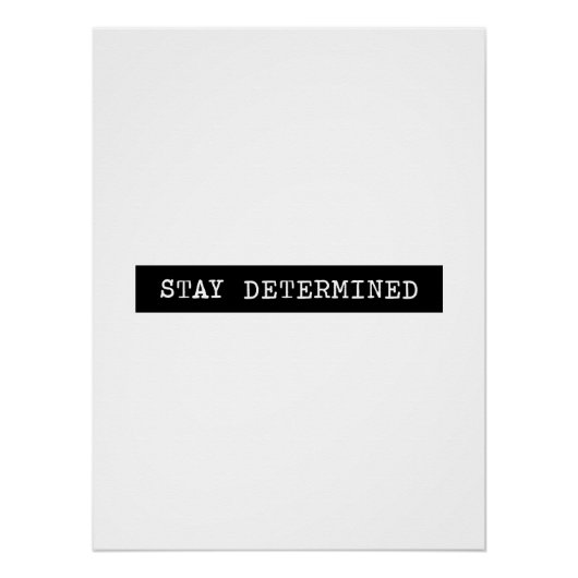 タイプライターラベルの確定ミニマル停止 ポスター (正面)