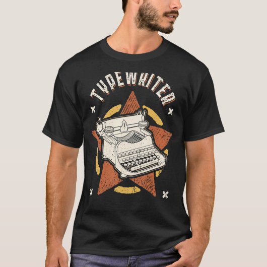 タイプライターヴィンテージレトロクラシック Tシャツ (正面)
