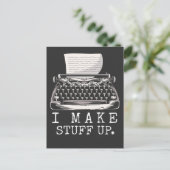 タイプライター作家ウィッティ・ストーリーテラー書ブック ポストカード (スタンド正面)