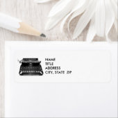 タイプライター作家小説家住所 シール (インサイチュ)