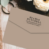 タイプライター夫妻のパーソナライズされた差出人住所 セルフインキングスタンプ