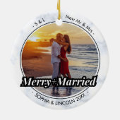 タイプライター夫妻 |とメリー写結婚した真 セラミックオーナメント (裏面)