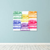 タイプライター数々の- – 色 キャンバスプリント (インサイチュ (ウッドフロア))