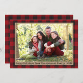 タイプライター文字プレイドファミリーフォトクラフト シーズンカード (正面/裏面)