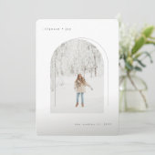 タイプライター文字ミニマルシンプルリストアーチ写真 シーズンカード (スタンド正面)