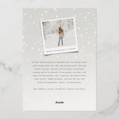 タイプライター文字ミニマルシンプルリストアーチ写真 箔シーズンカード (裏面)