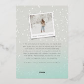 タイプライター文字ミニマルシンプルリストアーチ写真 箔シーズンカード (裏面)