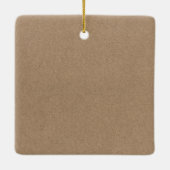 タイプライター文字メリークリスマスクラフトファミリーフォト セラミックオーナメント (裏面)