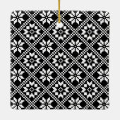 タイプライター文字- 1写真メリー- Bright Green セラミックオーナメント (裏面)