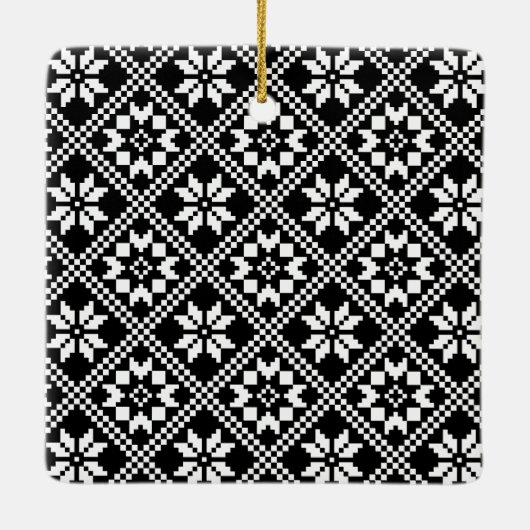 タイプライター文字- 1写真メリー- Bright Green セラミックオーナメント (裏面)