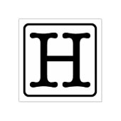 タイプライター文字Hゴム印 ラバースタンプ (インプリント)