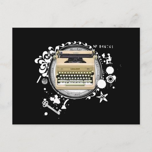 タイプライター書の錬金術 ポストカード (正面)