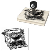 タイプライター木製ハンドルアートスタンプ ラバースタンプ (押印)