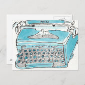 タイプライター王室のはがき ポストカード (正面/裏面)