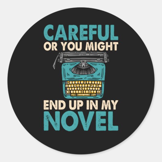 タイプライター私の小説の専門家の作品に出くわすかもしれない ラウンドシール (正面)