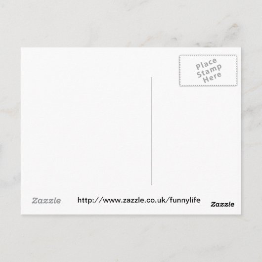 タイプライター紙にあなた自身の文字を加えて下さい! ポストカード (裏面)