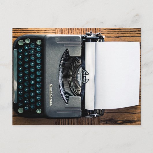 タイプライター紙にあなた自身の文字を加えて下さい! ポストカード (正面)