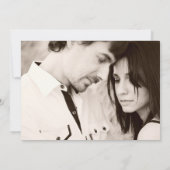 タイプライター結婚フォントのヴィンテージ素朴クラフト 招待状 (裏面)