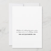 タイプライター結婚式招待状 招待状 (裏面)