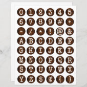 タイプライター装飾古文字コラージュ (正面/裏面)