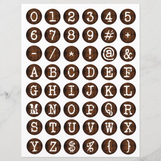 タイプライター装飾古文字コラージュ (正面)