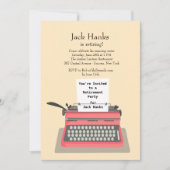 タイプライター退職パーティの招待状 招待状 (正面)