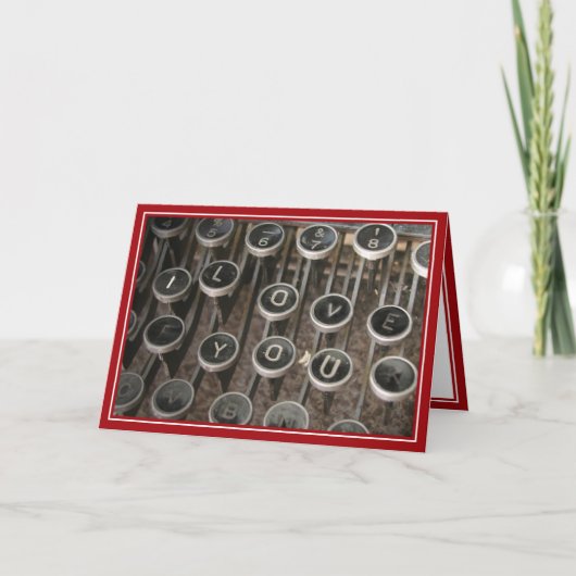 タイプライター鍵「愛してる」 カード (正面)