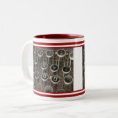 タイプライター鍵「愛してる」 ツートーンマグカップ (正面左)