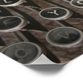 タイプライター鍵「愛してる」 ポスター (角)